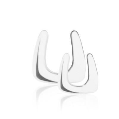 U-förmiger Tooth Gem – 18 Karat Weißgold 5 oder 8 mm – tooth gem