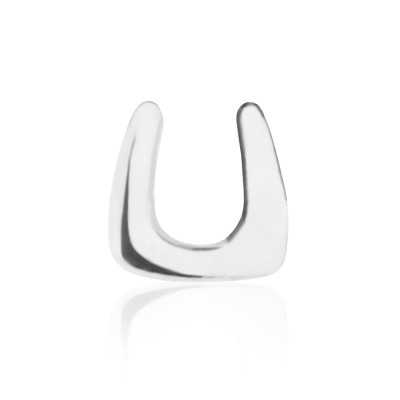 U-förmiger Tooth Gem aus 18K Weißgold | Luxuriöser Zahnschmuck 5 & 8 mm