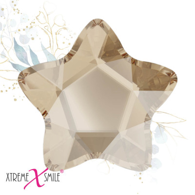 Tandkristallen ster Champagne – warme gouden tooth gems