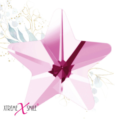 BLINQ Strass Dentaire – Cristaux Étoile Pointue Rose Bébé – 5 pcs