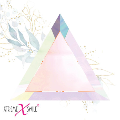 Swarovski Strass Dentaire – Cristaux Triangle Aurora – 5 pcs
