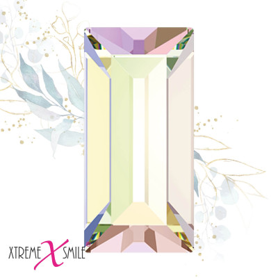 Swarovski tandkristallen Rechthoek Aurora – regenboog rectangular tooth gems