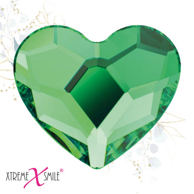 BLINQ Tooth Gems – Green Heart Crystals – 5 pcs