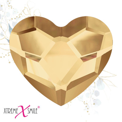 Swarovski tandkristallen Hartje Golden Shadow – 5 stuks gouden tooth gems