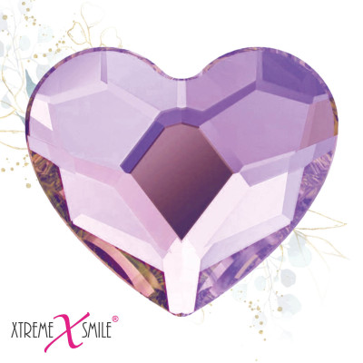 BLINQ Strass Dentaire – Cristaux Cœur Lilas/Violet – 5 pcs