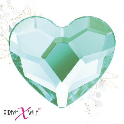 BLINQ Tooth Gems – Light Green Heart Crystals – 5 pcs