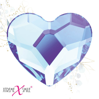 BLINQ Tooth Gems – Blue Violet Heart Crystals – 5 pcs