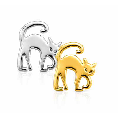 Zahnschmuck Gold/Weißgold 18kt – Katze – Tooth Gem