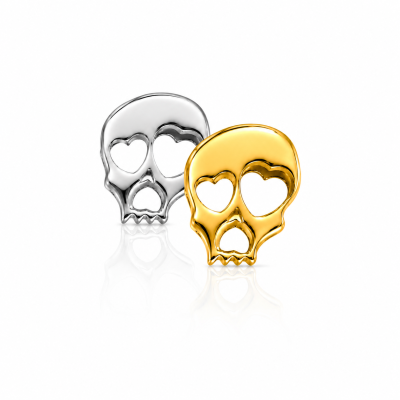 Zahnschmuck Gold/Weißgold 18kt – Totenkopf – Tooth Gem