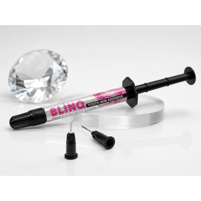 BLINQ Glue – Professional Tooth Gem Adhesive | Step 3