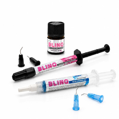 Kit BLINQ Tooth Gems 3 étapes avec Blue Etch Primer et Glue