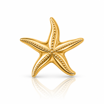 Bijou dentaire Étoile de Mer en or jaune 18 carats, motif détaillé