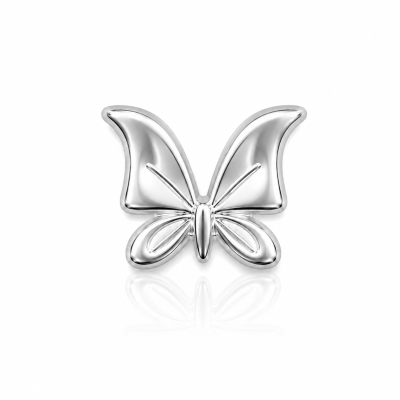 Zahnschmuck Schmetterling II aus 18 Karat Weißgold, detailreiches Tooth Gem