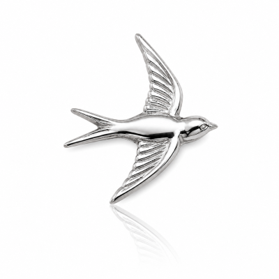 Bijou dentaire Hirondelle en or blanc 18 carats, motif détaillé