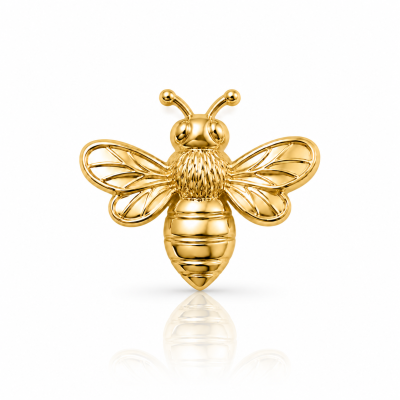 Bijou dentaire Abeille en or jaune 18 carats, motif détaillé