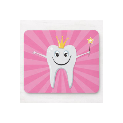 Pink Tooth Mouse Pad – Dental Office Desk Accessory