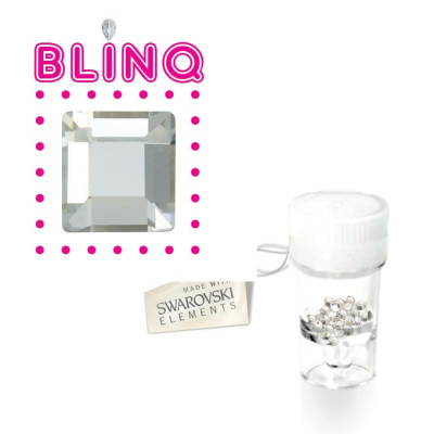 Swarovski Zahnschmuck Kristalle - Quadrat Klar - 5 stück