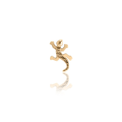 Gouden tandsieraad hagedis – speelse 22 kt gold tooth gem reptile design
