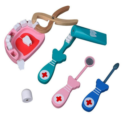 Set de jeu dentiste en bois jouet éducatif dentaire pour enfants