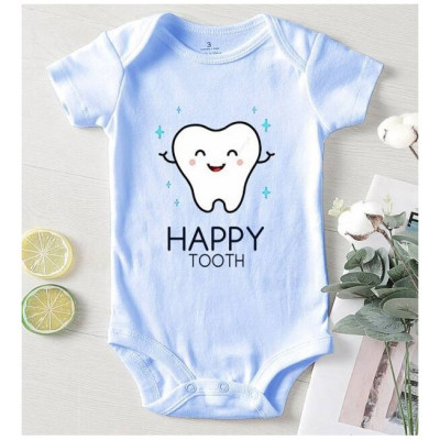 Babybody „Happy Tooth“ – Strampler mit Zahnprint