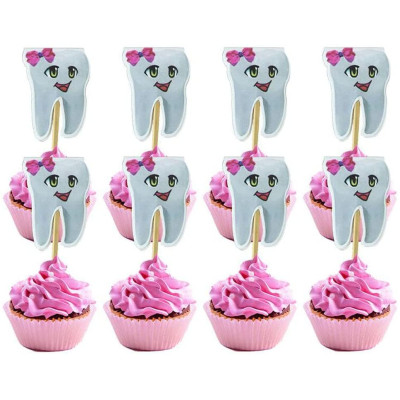 Cocktailprikkers 10 stuks – tooth-design feestprikkers