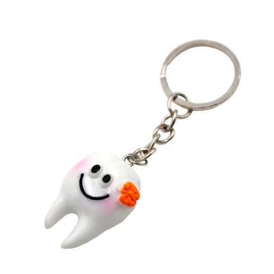 Porte-clés dent souriante accessoire dentaire