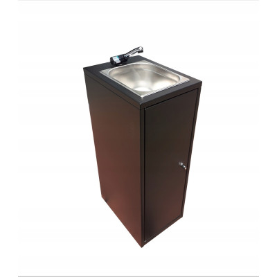 Mobile Sink Standard – Black/White Sink with Regular Tap