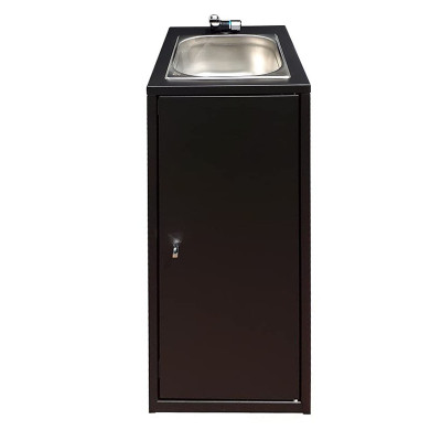 Lavabo mobile blanc/noir – robinet classique pour cabinets