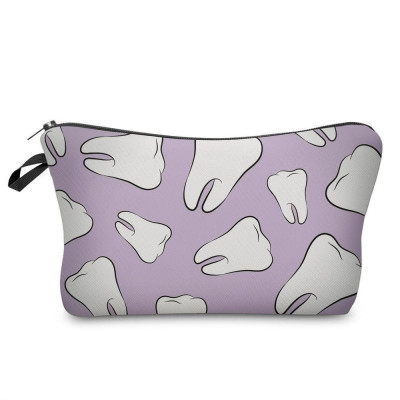 Make-uptasje lila tandenprint – trendy pouch