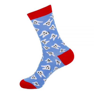 Socken mit Zahn blau – Dental-Smile-Socken