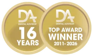 Dental Advisor Top Award Winner 2011-2026 - 16 jaar