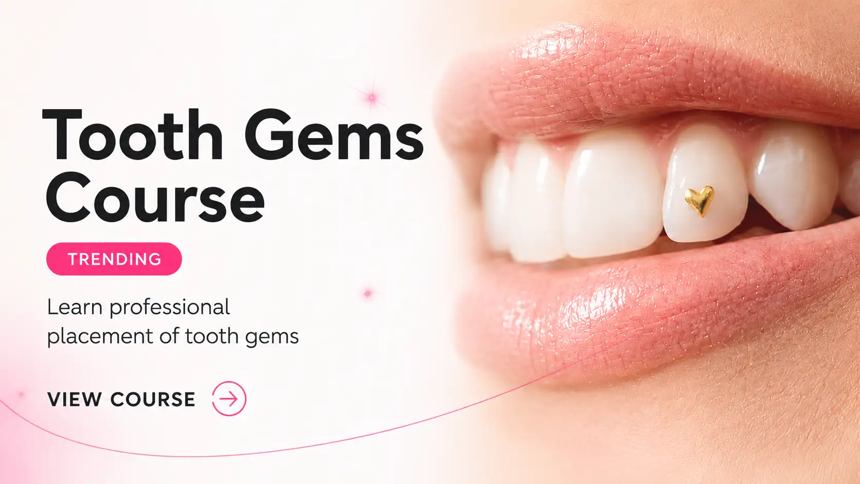Professional tooth gem course and tooth gem application training
