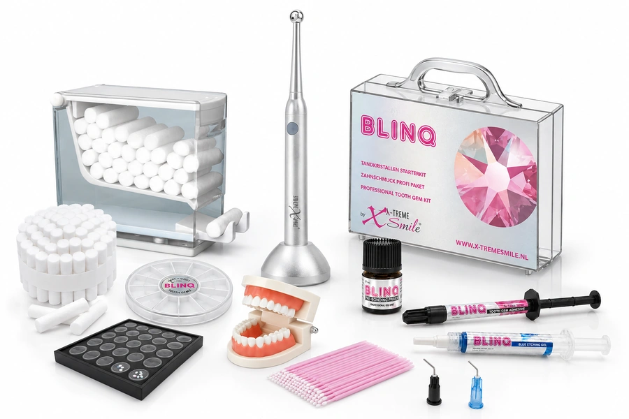 X-treme Smile Tooth Gem starterpakket met cursus, tandkristallen en professionele bondingmaterialen